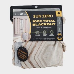 Sun Zero Brevick Taupe 100% Total Blackout Grommet Window Panel 40x63 1 Panel